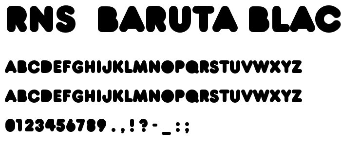 RNS  BARUTA BLACK font